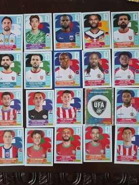 Panini Soccer Trading Stickers - Blue, Red, Green Accents